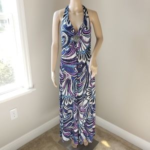 INC Halter Style Paisley Maxi Dress